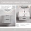 Meuble-lavabo flottant 30 po à fixation murale avec tiroirs et lavabo intégré en céramique