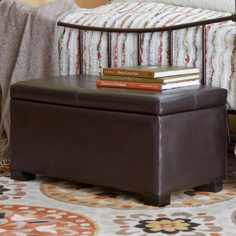 Banc de rangement en tissu Avon, Wengé