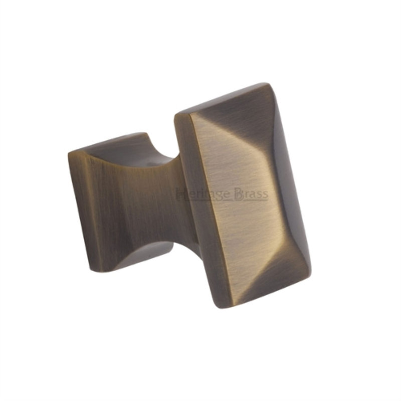 Heritage Brass Heritage Cabinet Knob Anvil Design 35mm, Antique Brass