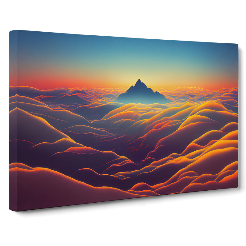 Intoxicating Mountain Sunset - Wrapped Canvas, 35cm H x 50cm W