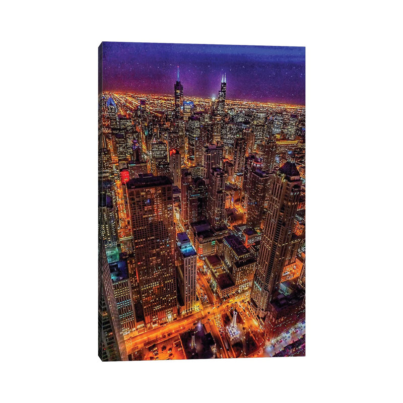 Chicago Flight by Caitlin Vera - Wrapped Canvas Gallery-Wrapped Canvas Giclée, 30.48 cm H x 45.72 cm W