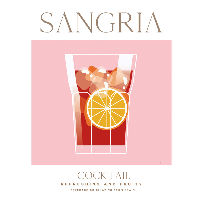 «Travel Cocktail I» par Omar Escalante, H 16 po x l 12 po