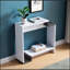Console contemporaine avec deux tablettes ouvertes pour des solutions de rangement modernes et polyvalentes