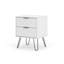 Landyn industrial design 2 Drawers Bedside Table with metal hairpin legs