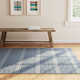 Malta Blue Machine Washable Rug