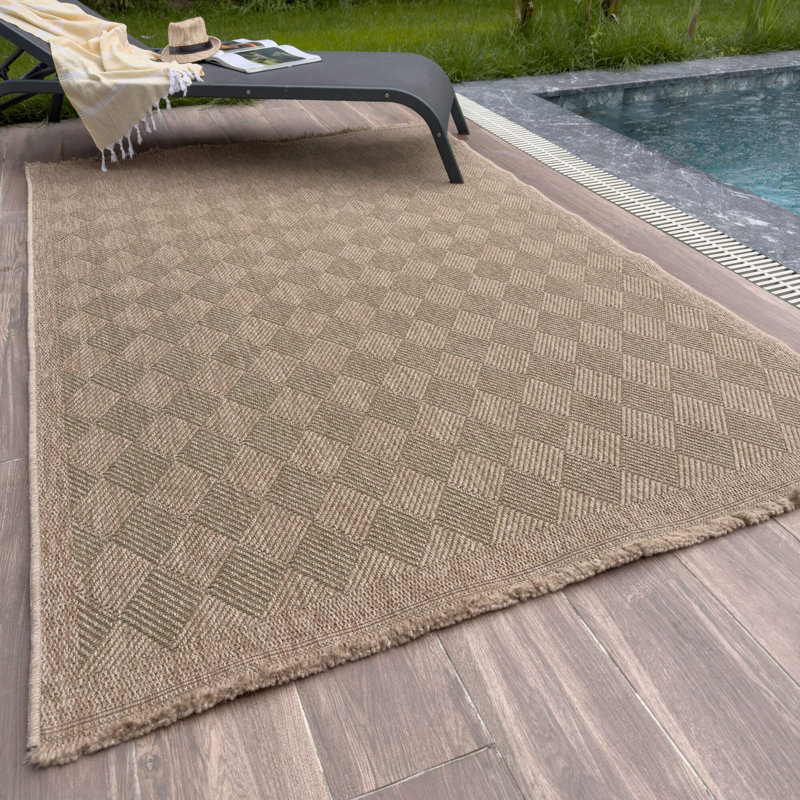 Nature Collection Argyle Indoor / Outdoor Area Rug, Rectangle 80 x 150 cm