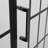 40" W X 72" H Shower Door With Glass In Matte Black, Bathroom Opulence Black Glass, Pivot Engaging Choice