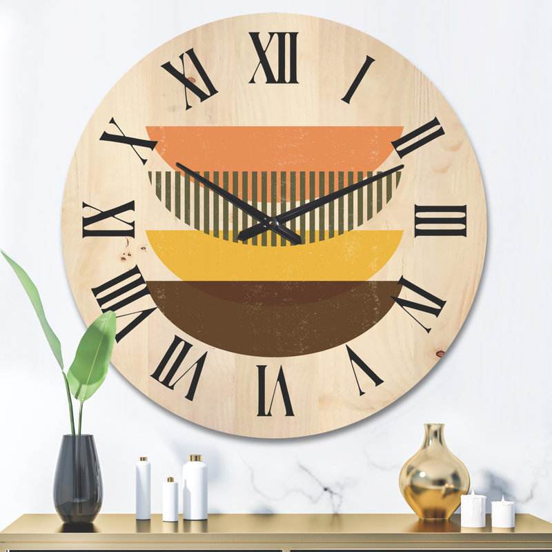 Horloge murale abstraite géométrique, Grand