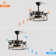 20" 7 - Blade Black Caged Ceiling Fan with Remote Control and Light Kit Included