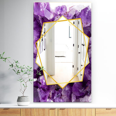 Améthyste mauve - Miroir moderne - Miroir mural contemporain