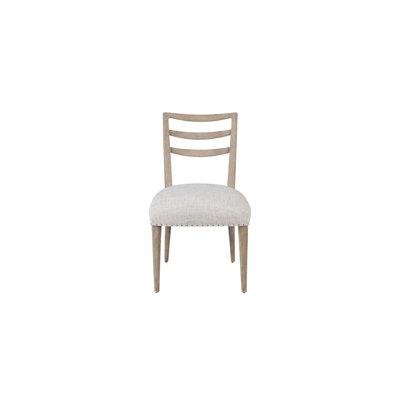 2 chaises d'appoint à dossier en échelle, finition sable, housse de siège, bois massif +, H 34,5 po, couleur sable, assise rembourrée, l 19,75 po x L 22,72 po, 33,76 po et 20 lb