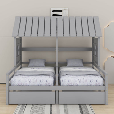 Lit plateforme simple avec 2 tiroirs