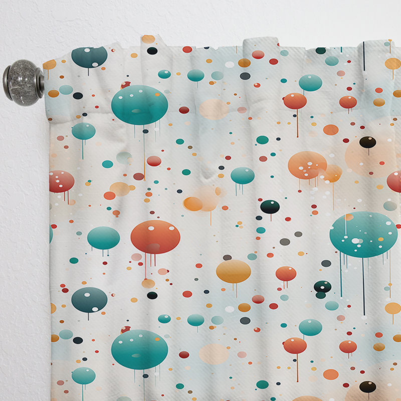 Cosmic Polka Dot - Rideau abstrait - Rideau abstrait obscurcissant - 1 panneau, L 52 po x L 90 po