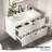 30'' Single Bathroom Vanity With Ceramic Top Wall-Mounted-1306469426