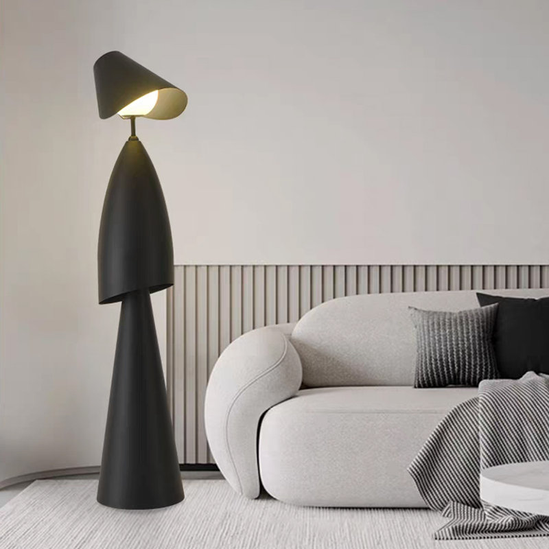 Lampe sur pied en polyéthylène, Noir