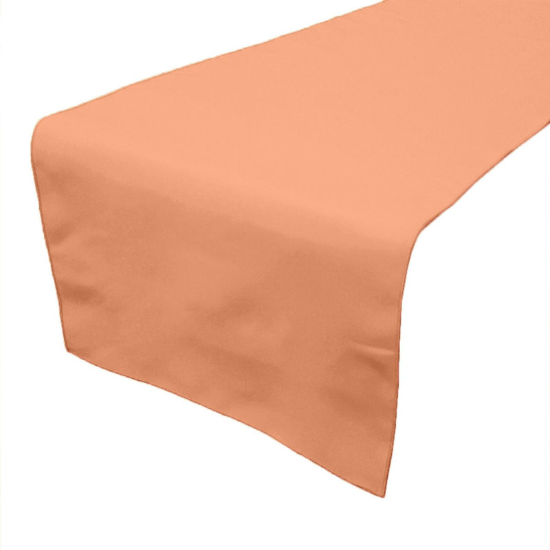 Ollig Rectangle Polyester Table Runnner, 90" x 12" , Peach