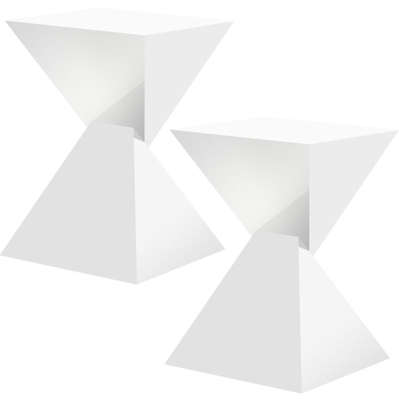Table d'appoint en acrylique, Blanc