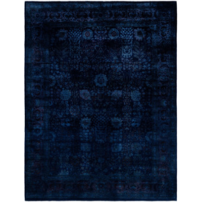 Overdyed One-of-a-Kind 9' 1" X 11' 9" Hand Knotted Area Rug
