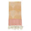 Orange Scallop Stripe Turkish Cotton Towel-1930387856