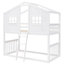 Lit superposé simple en bois massif avec, blanc - élément de chambre à coucher relaxant blanc, aire de jeux-1336030166