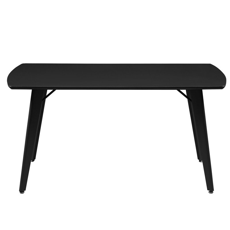 Table de salle à manger rectangulaire Kyle, Noir