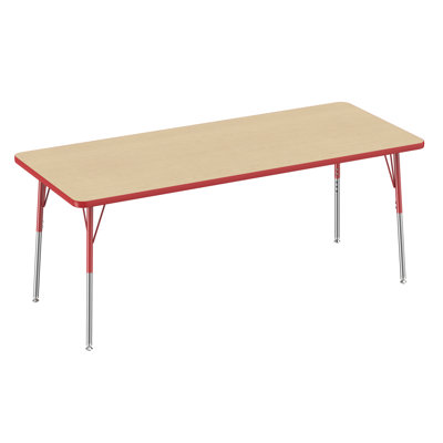 Rectangle T-Mold Adjustable Height Activity Table