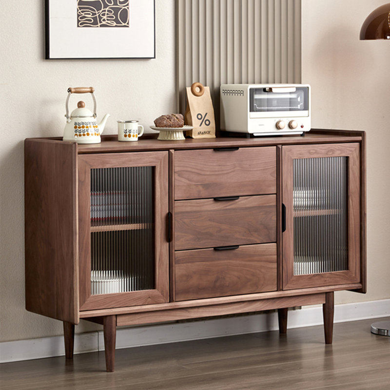 Buffet en noyer noir intégré multifonctionnel 62,99