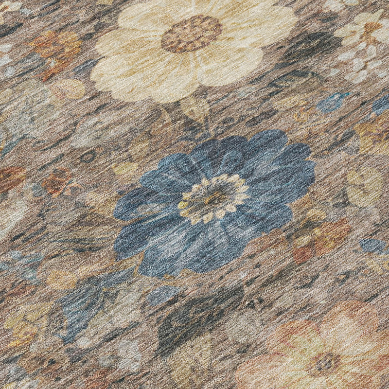 Machine Washable Indoor/Outdoor Chantille ACN2944 Floral Rug, 3' x 5'