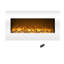 Foyer électrique mural Ivy Bronx 36 pouces - flamme DEL 10 couleurs et 3 arrière-plans multimédia avec luminosité réglable et télécommande