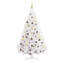 Arbre de Noël artificiel semi-illuminé avec ensemble de décoration de fête-35445492