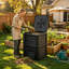 Bac à compost 80 gallons pour l'extérieur, grand composteur de jardin avec évents d'aération, conception résistante aux rayons UV pour les déchets de cuisine et les déchets de jardin