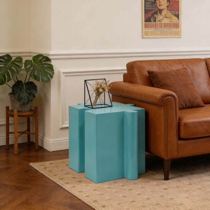 Table d'appoint Art, Bleu clair