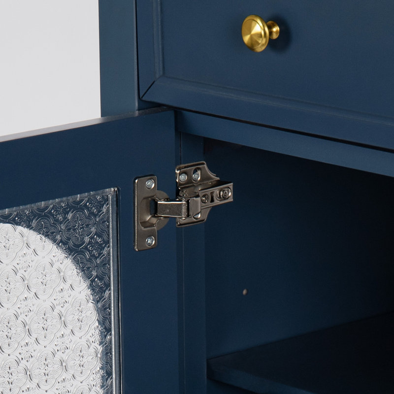 Armoire de salle de bain 35,6 ", seulement armoire, bleu, Bleu