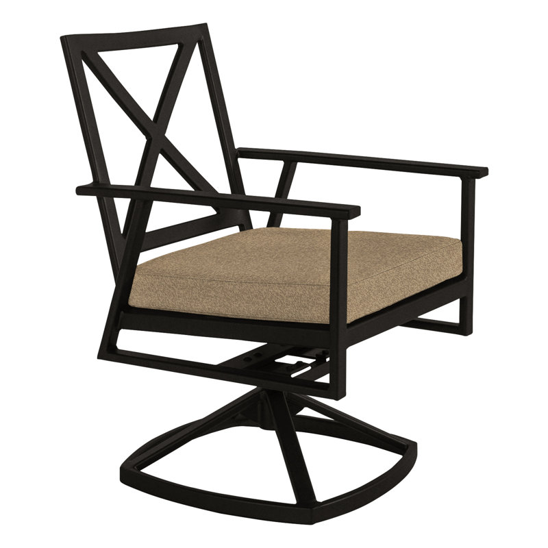 Marin Outdoor Rocker Chair, Carbon Black, Sahara Cafe