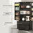 Fluted Kitchen Pantry Cabinet With 2 Large Drawers & 8-Door Spice Rack, Freestanding Storage Organizer-2066804642