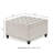 Large square storage ottoman with wooden legs, Upholstered button tufted coffee table-371480875