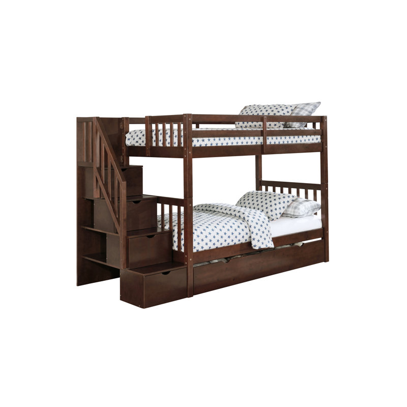 Feriga Solid Wood Storage Bunk Bed