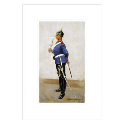 Infantry Officer Full Dress by Frederic Remington -Framed Giclee Print