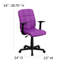 Mid-Back Quilted Vinyl Swivel Task Office Chair-777223924-777223927