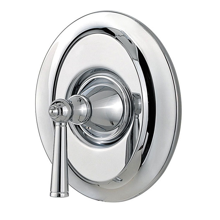 Garniture de robinet de douche et baignoire à poignée simple seulement Saxton, Chrome poli