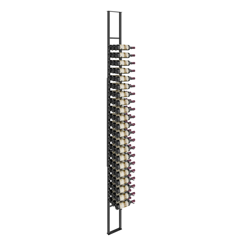 Ensemble de support à vin Klossett, H 120 po x l 13 po x P 6,75 po, Noir mat