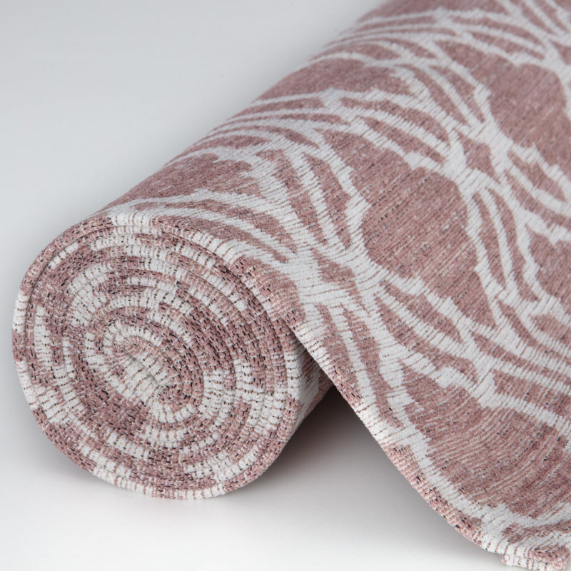 Carina Washable Rugs Trellis Design in Pink, Runner 80 x 300cm