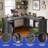 Aimaan L-Shaped Computer Desk with Power Outlet-1606121678