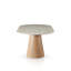 Ensemble de table de salle à manger et de service en bois fritté 2 pièces avec base piédestal incurvée Barnathan