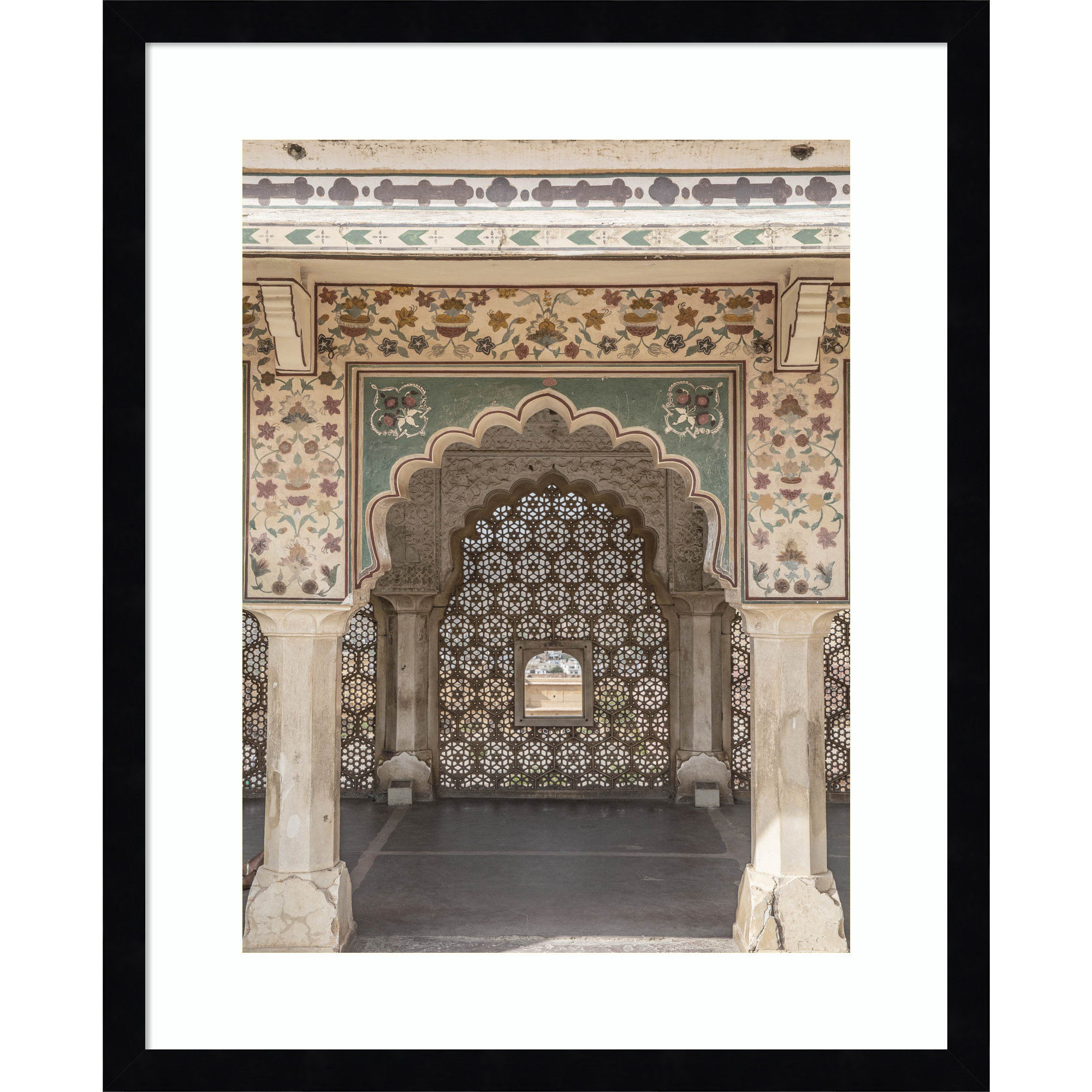 Desert Palace by Daisey Wood Framed Wall Art Print, 21" H x 17" W, Black 