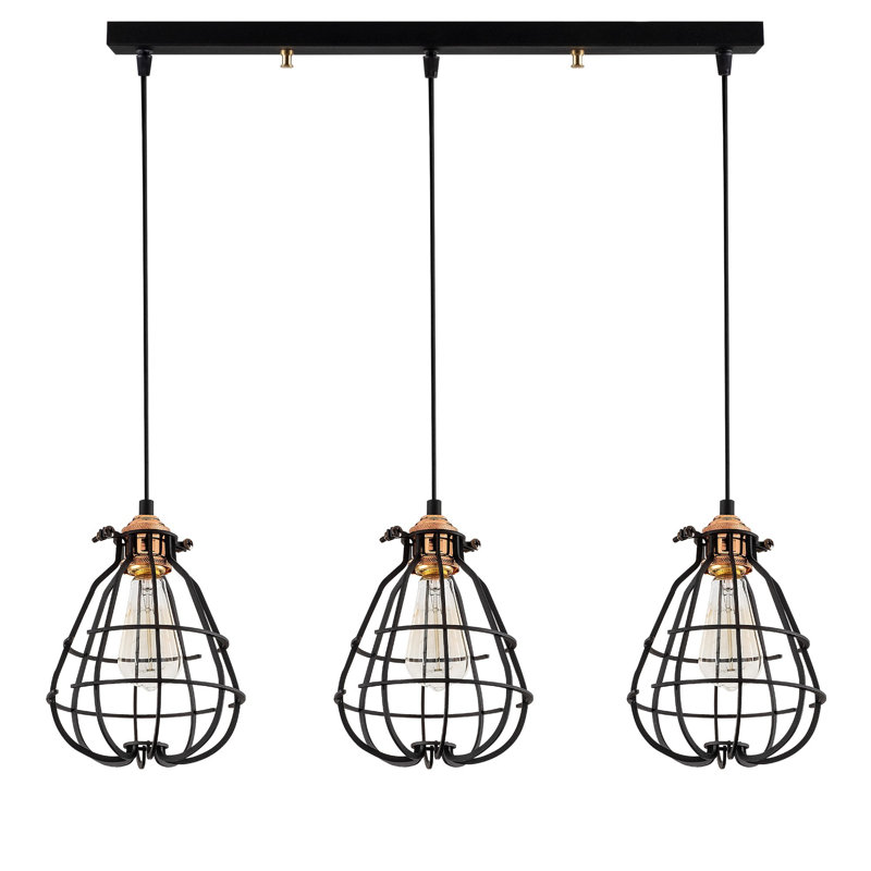 3 - Light Black Kitchen Island Pendant