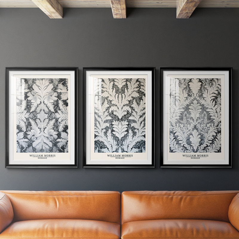 Ensemble de 3 pièces de la collection Dccxxix de la série DMCXIX de Wm Morris, Noir, H 19 po x l 27 po
