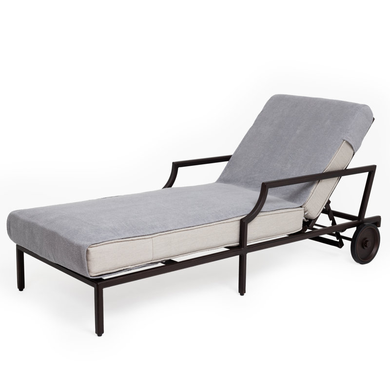 Chaise Lounge Covers 100% Cotton, Standard, Gray