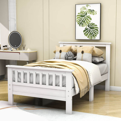 Domonick Wooden Platform Bed with Headboard