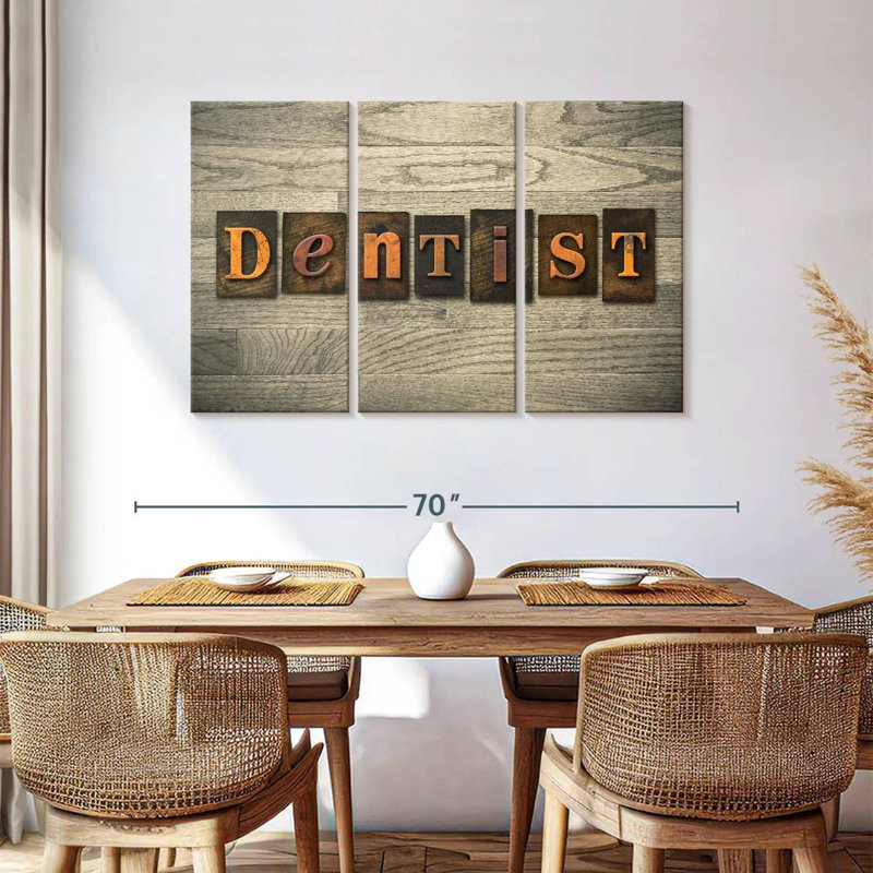 Alcaraz Dentist Typography, 36" H x 57" W